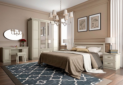 Спальня Адажио 7, тип кровати Мягкие, цвет Валенсия